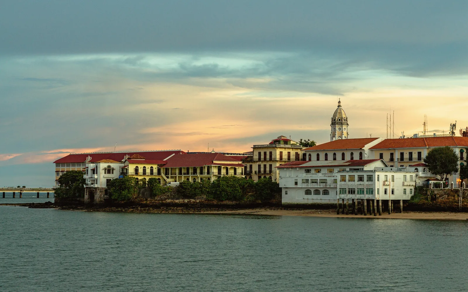 Casco Viejo seen from the water, Panama City
