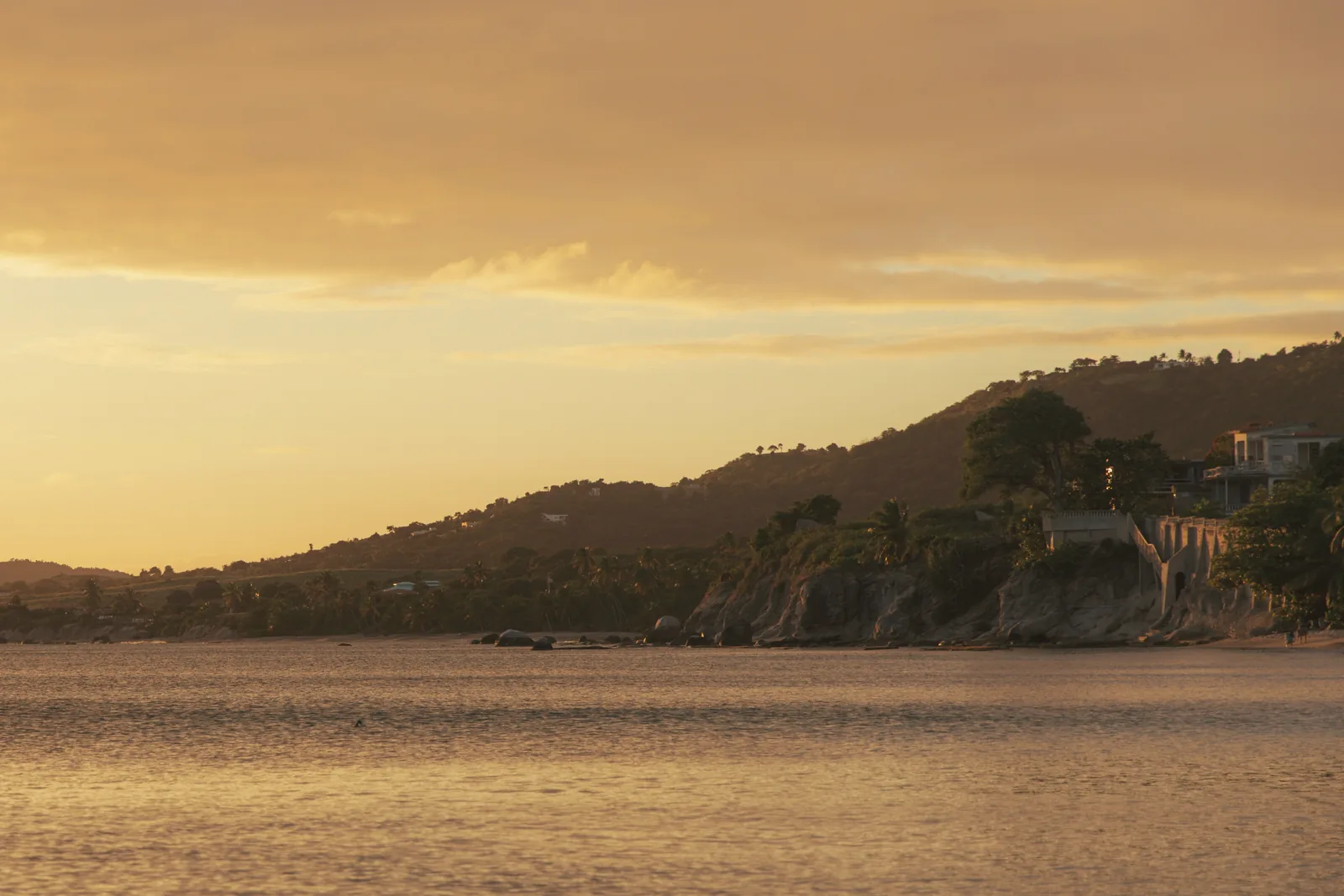 Esperanza Beach, Vieques, in golden light